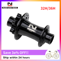 Novatec ดิสก์เบรก Mtb DH61SB,ฮับจักรยาน32 36รู DH ผ่านแกนจักรยานเสือภูเขาดาวน์ฮิลล์ฮับด้านหน้า20มม. 110มม. 2แบริ่ง