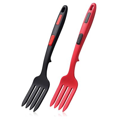Silicone Flexible Fork, Heat-Resistant Cooking Fork Tools Dishwasher Safe Kitchen Fork Kitchen Non Stick Fork for Mix
