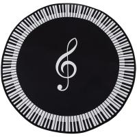 New Carpet Music Symbol Piano Key Black White Round Carpet Non- Carpet Home Bedroom Mat Floor Decoration