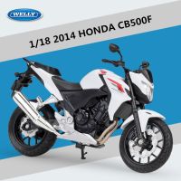 1:18 2014ฮอนด้า CB500F โมเดลมอเตอร์ไซค์อัลลอยของเล่นโลหะสำหรับแข่งมอเตอร์ไซค์โมเดลจำลองของสะสมของขวัญสำหรับเด็ก