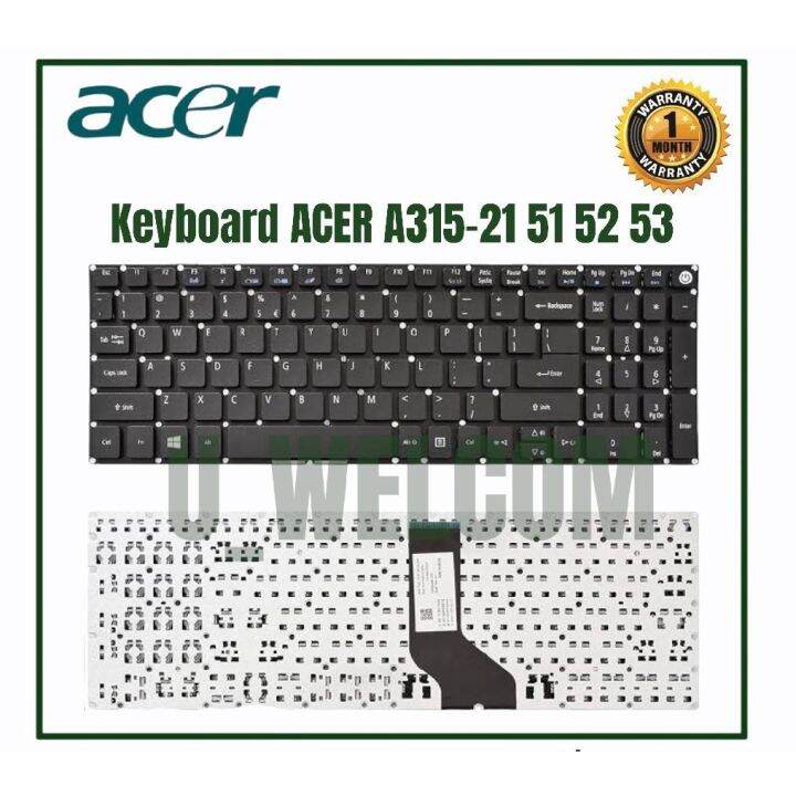 Keyboard Acer Aspire 3 A315-21 A315-51 A315-52 A315-53 Aspire 5 A515-41 ...