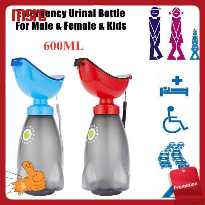 MSRC 600ML New Urinal Pee Funnel Toilet Aid Bottle Urinals Incontinence