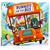 Bunnies on the bus English original picture book bunnies on the bus childrens humor rhythm enlightenment picture book parents and children read bedtime picture story book paperback open 3-6-year-old Ben mantle
