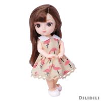 [12] Mini 12 Joints 16cm Baby Doll Lovely Dress Up Dolls Toy DIY Accessories