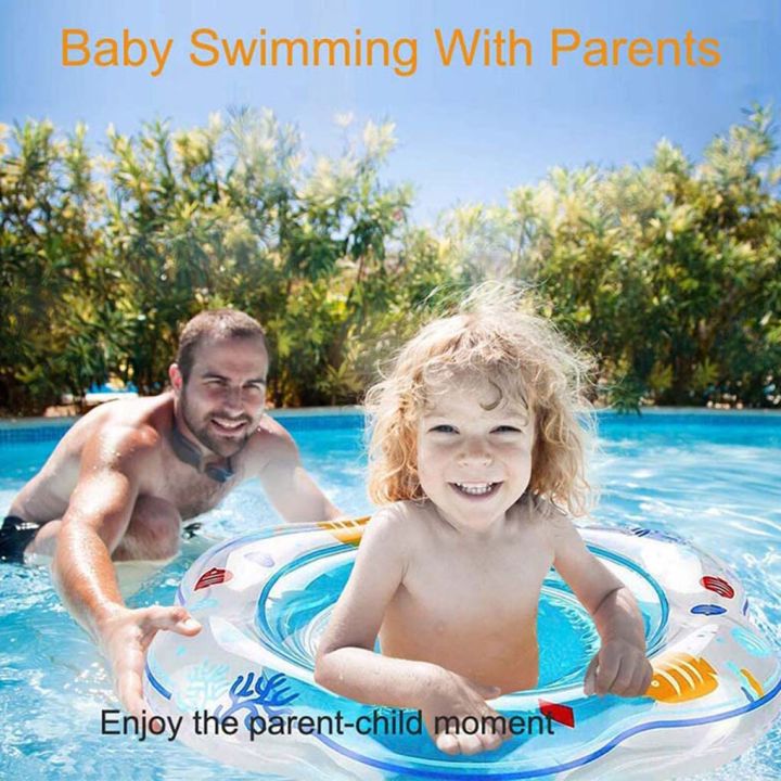 ทุ่นว่ายน้ำทำให้พองได้ว่ายน้ำสำหรับเด็กทารกพร้อมที่นั่ง6-36เดือนอุปกรณ์สระว่ายน้ำรูปการ์ตูนเครื่องมือช่วยเหลือกีฬาทางน้ำสีชมพู