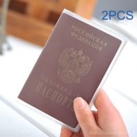 2 Buah Dompet Sarung Tempat Paspor Tanah Tahan Air Travel Kantung Casing Tempat Kartu ID PVC Transparan Dompet Tempat Kartu Kredit Bisnis