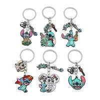 【YF】△  Cartoon Keychain Lilo and Keyring Metal Enamel Car Chain Jewelry Kids Friend Gifts