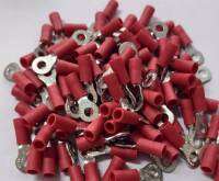 หางปลากลมหุ้มแดง RVL 1-3.7 Ring Terminals Vinyl Insulted (Red) 22-16 AWG ,0.5-1.5 mm2 , # 6 stud (pack 100 pcs.)