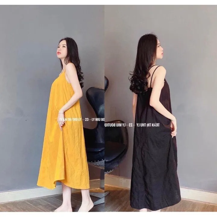 Đầm Nữ Dễ Thương Đan Dây Lưng Chất Đũi Dáng Rộng. MÃ SỐ 25 – No Brand >>> top1shop >>> lazada.vn