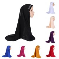 ；【‘；- Muslim Women Hijab One Piece Amira Full Cover Head Head Wrap Scarf Long Shawl Turban Khimar Veil Islamic Niquabs Hijabs Fashion