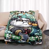 Cartoon Panda Cute Animal Blanket Lightweight Bedding Super Soft Worm Flannel Blanket for Bed Living Room Sofa Sofa Adult