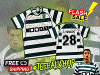 เสื้อฟุตบอล สปอร์ติ้ง ลิสบอน ย้อนยุค เกรดแฟนบอล ฤดูกาล 2002 Sporting FC Retro 2002 Jersey