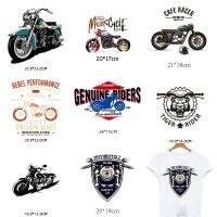 ℗ↂ✙ Vintage Punk Motorcycle Patches on Clothes Iron-on Transfers for Clothing Thermoadhesive Patches Thermal Stickers Fusible Patch