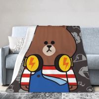 2023 in stock  Line Friends Plush Fuzzy Fleece Baby Blanket, Soft and Warm Swaddle Blanket, Toddler and Kids Blankets for Crib Stroller，Contact the seller to customize the pattern for free