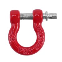 4Pcs Red Metal Bumper D-Ring Tow Hook for 1/10 RC Crawler Car Traxxas TRX-4 Axial SCX10 90046 D90