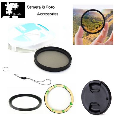 Filter CPL Circular Polarizing  amp; Adapter Ring  amp; Lens Cap Keeper For Panasonic LX10 LX15 TZ200 TZ220 ZS200 ZS220 TX2 ZS100 TZ100