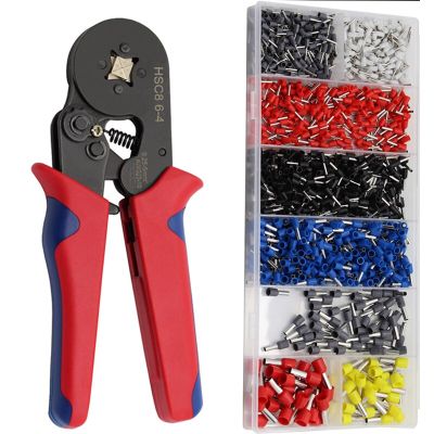 CIFbuy 0.25-10mm2 Self-adjusting Crimping Pliers With 1200 Wire Terminal Crimp Connector Tubular terminal crimping tool Hand Tool