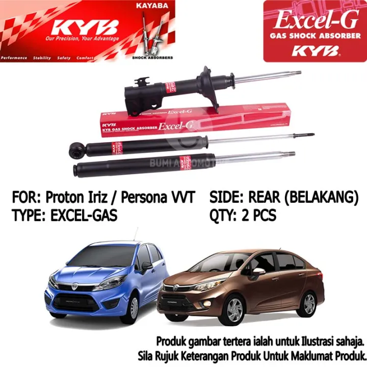 KYB Proton Iriz / New Persona VVT Rear (Belakang) Gas Shock Absorber