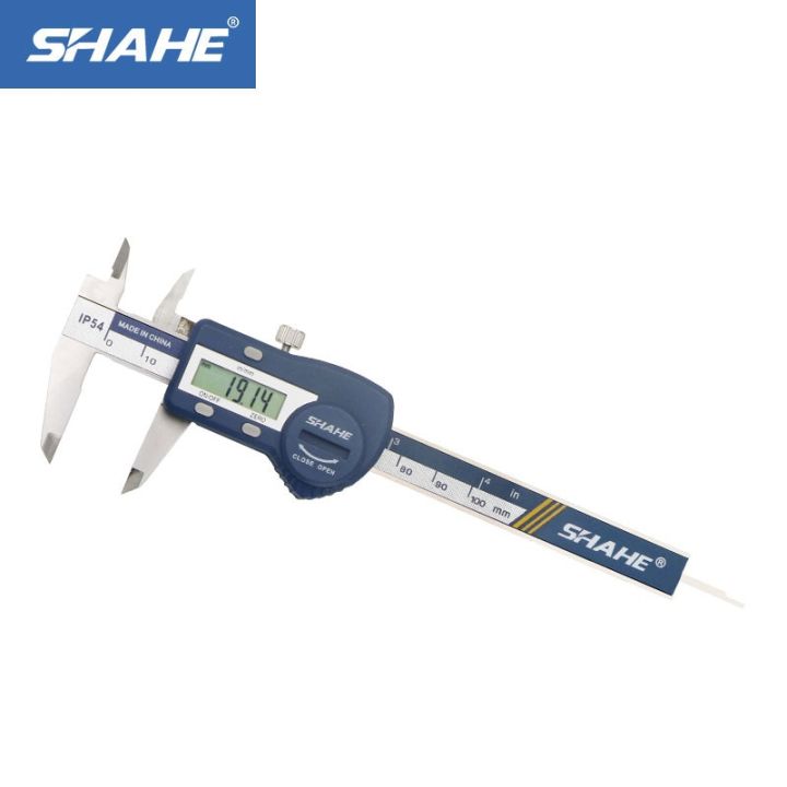 shahe-สแตนเลสคาลิเปอร์ดิจิตอล4-100มม-เวอร์เนียร์คาลิเปอร์ไมโครมิเตอร์-ip54เครื่องมือวัดขนาดดิจิทัลกันน้ำ