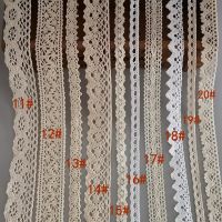 10Meters/Lot Beige White Hollow Out Cotton Embroidered Lace Ribbons Handmade Crafts Crocheted Lace DIY Apparel Sewing Fabric Fabric  Material