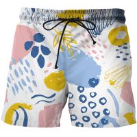 New Abstract graffiti art 3D Print Mens Beach Shorts Summer Swim Shorts Fashion Personality Men Swimming Trunks Boy Short 2022 Swimwear