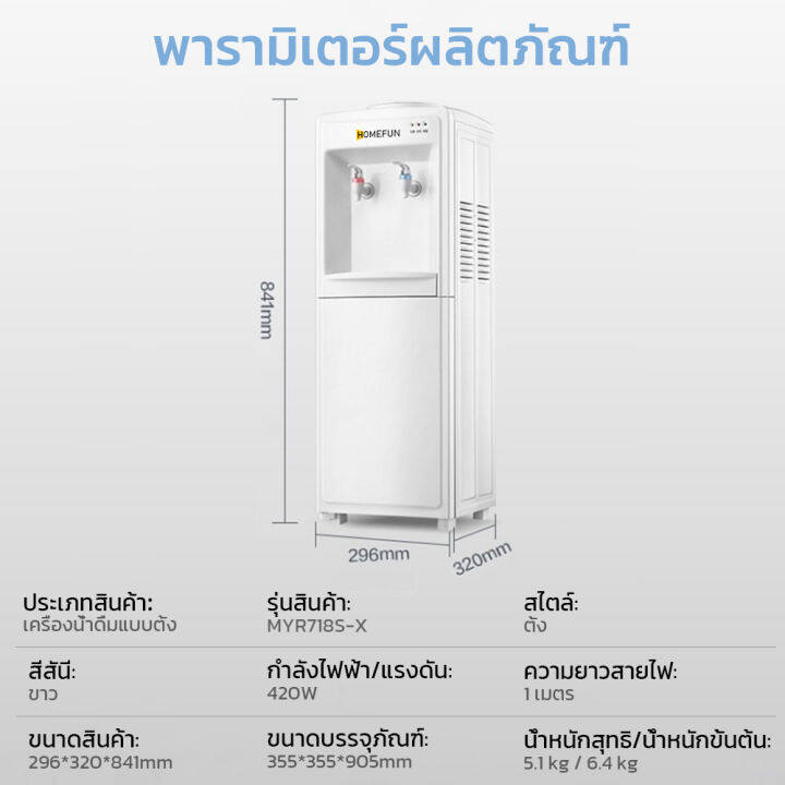 homefun-ตู้ทำน้ำร้อน-น้ำเย็น-มีระบบตัดไฟอัตโนมัติ-ประหยัดไฟ-เครื่องกดน้ำร้อน-น้ำเย็น-ตู้กดน้ำร้อนน้ำเย็น-น้ำร้อนและน้ำเย็น