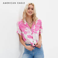 American Eagle Tie Front Resort Shirt เสื้อเชิ้ต ผู้หญิง แขนสั้น (NWSB 035-5091-615)