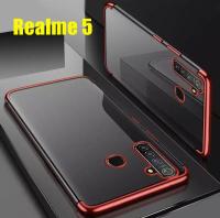 [ส่งจากไทย] Case Realme5i / Realme 5s / Realme 5 เคสเรียวมี5/5เอส เคสนิ่ม TPU เคสใสขอบสี สินค้ามาใหม่ สีดำ สีแดง สีนำเงิน