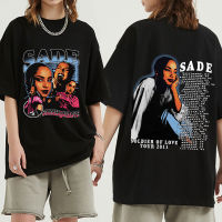 90S Singer Sade T Shirt Soldier Of Love Tour Concert Print Short Sleeve T-Shirt Hip Hop Streetwear Unisex Oversized T Shirts S-4XL-5XL-6XL