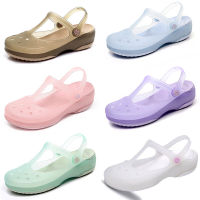 Elegant Girl    【ready stock】VEBLEN Soft Bottom Sandals Porous Shoes Outer Wear Fashion Anti-slip Thick Bottomed Jelly Sandals WOMENS Slippers Seaside Holiday