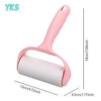 ?【Lowest price】YKS ใหม่ tearable ม้วนกระดาษเหนียวลูกกลิ้งฝุ่นปัดน้ำฝน PET hair Clothes พรมทำความสะอาดทำความสะอาดแบบพกพาทำความสะอาดแปรงเครื่องมือ