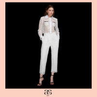 [asv aw23] Evie Eyelet Cropped Pants กางเกงผู้หญิง ทรงครอป ขายาว ผ้าฉลุลายดอกไม้