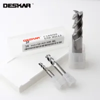 1PC DESKAR Endmills 3x100L 4x75L 5x100L 6x75L 8x100L End Mills เครื่องมือกลึง CNC สําหรับอลูมิเนียม