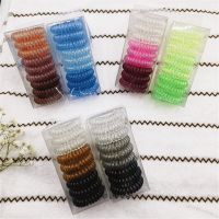 2-10pcs Candy Color Hairbands Set Elastic Rubber Bands Transparent Hair Ties Gum Women Ponytail Holder Tie Gum Hair Accessories Hair Accessories