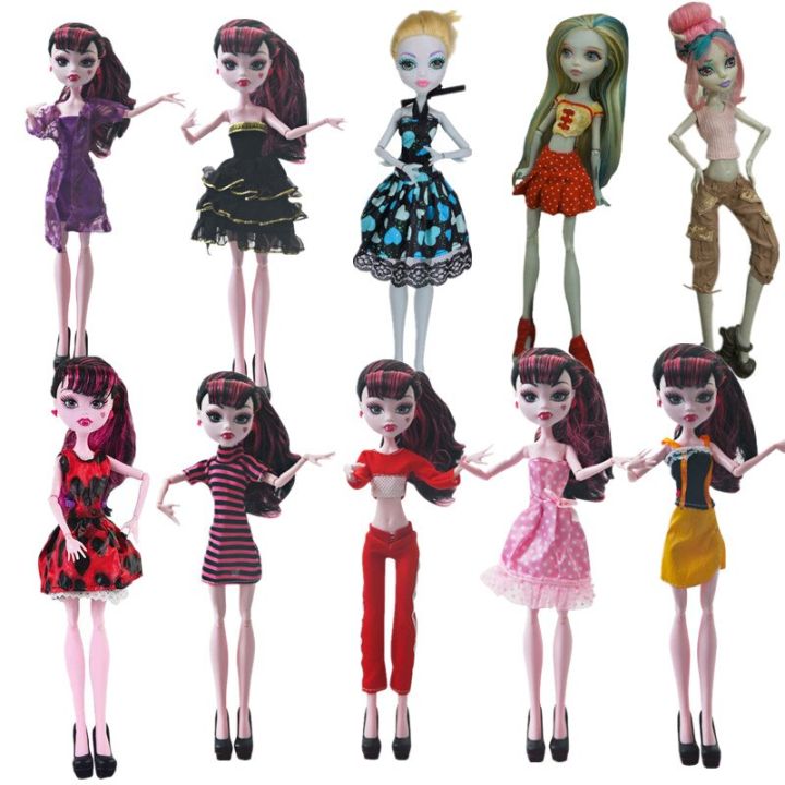เสื้อผ้าลำลองตุ๊กตาของเล่นแบบทำมือสำหรับเด็กเสื้อผ้าทรงสูงมอนสเต้สำหรับกระโปรงกางเกงตุ๊กตา-bratz-1-6ชุดสำหรับตุ๊กตา