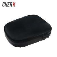 Cherk รถจักรยานยนต์สีดำพนักพิง Sissy Bar Cushion Pad สำหรับ Harley Honda Suzuki Yamaka BMW