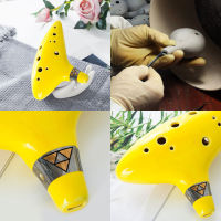 [okoogee]เครื่องดนตรีพกพา Alto C Ocarina 12หลุมพร้อมถุงป้องกัน