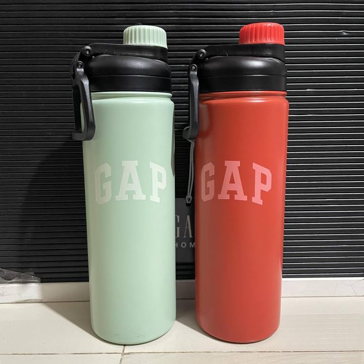 Gap Home 20 oz Red Solid Print Stainless Steel Water Bottle 2 Pack