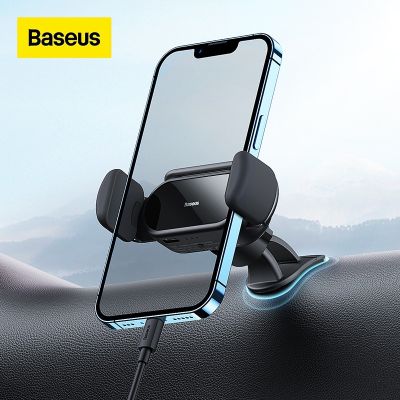 Baseus ที่วางโทรศัพท์ในรถยนต์ไฟฟ้าพลังงานแสงอาทิตย์ที่วางโทรศัพท์ในรถยนต์ขาตั้งสากลในรถรองรับสําหรับ iPhone 14 Pro Max