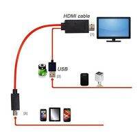 สายแปลง Usb เป็น Hdmi หล่อกระจก Hdtv หัวแปลงเอวีดิจิทัล1080P/720P สายหัวเปลี่ยนสายชาร์จสำหรับสมาร์ทโฟน Samsung S4/S3/S5