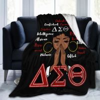 3D printing Delta Sorority Sigmabeta DST blanket, sofa cover throw blanket, wool tassels, warm bed blanket, bedroom sofa