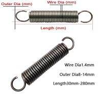 【LZ】 1PCSSmall Coil Pull Spring Extension Spring With Hooks1.4mm Wire Diameter8-14mm Out Diameter30-300mm Length