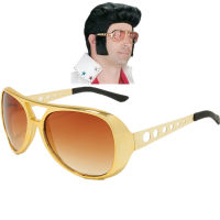 Elvis Presley The King Rock คอสเพลย์แว่นตาแว่นตาทองแว่นตากันแดดผู้ใหญ่ Unisex Party Prop อุปกรณ์เสริม