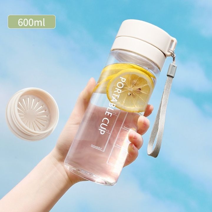 600ml-drinking-water-bottle-bpa-free-plastic-water-cup-portable-reusable-large-capacity-sports-water-bottles-for-outdoor-camping