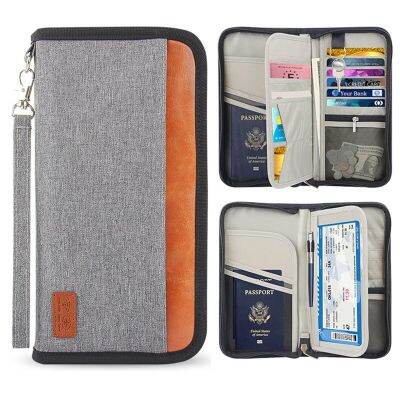 Bazlee เคสใส่เอกสารเดินทางในซองใส่หนังสือเดินทาง Dompet Travel ครอบครัวกันน้ำทนทานพร้อมตัวป้องกัน RFID สำหรับผู้ชายผู้หญิง