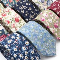 New Floral Tie For Men Women Skinny Cotton Necktie For Wedding Party Casual Neckties Classic Suits Flower Print Neck Ties Cravat Cable Management