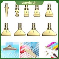 ZOWBRSH 1/5PCS งานฝีมือ DIY เย็บปักถักร้อย ที่วางหลายตัว ที่วางเดี่ยว ปากกาเพ้นท์เพชร หัวปากกาเจาะจุด หัวปากกาสำรอง เคล็ดลับปากกาสำหรับเล็บ