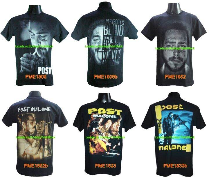 เสื้อวง-post-malone-โพสต์-มาโลน-ไซส์ยุโรป-เสื้อยืดวงดนตรีร็อค-ผ้านุ่มใส่สบาย