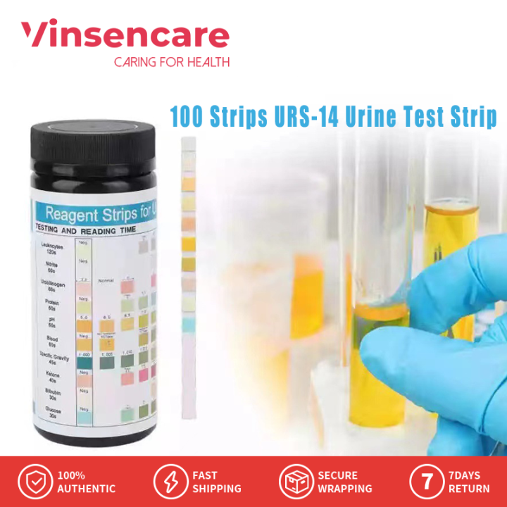 Vinsencare 100 Strips URS-14 Urine Test Strip for 14 Parameters ...