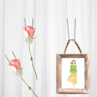 20 Pcs Picture Frame Hangers Sharp Hook Wall Hooks Hanging Pictures Wire Stainless Steel Painting